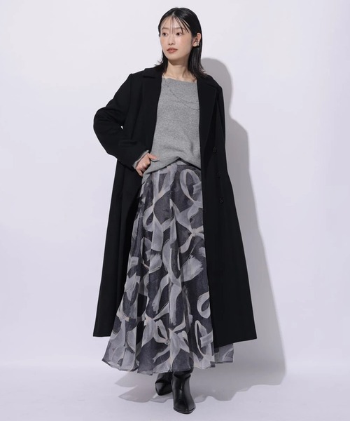 Mystrada（マイストラーダ）の「ノットモチーフフロッキースカート（スカート・レディース・ピンクベージュ/チャコールグレー・34/36/38）」の15枚目の写真