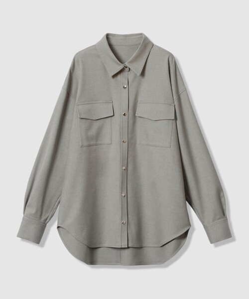 allureville(アルアバイル)の「サキソニーCPOシャツ(シャツ/ブラウス・レディース・グレー系その他/ネイビー・2)」の11枚目の写真