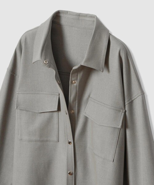allureville(アルアバイル)の「サキソニーCPOシャツ(シャツ/ブラウス・レディース・グレー系その他/ネイビー・2)」の8枚目の写真