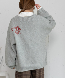 バックロゴカーディガン Maison Kitsuné ロゴ カーディガン | ニュートラル | FARFETCH JP