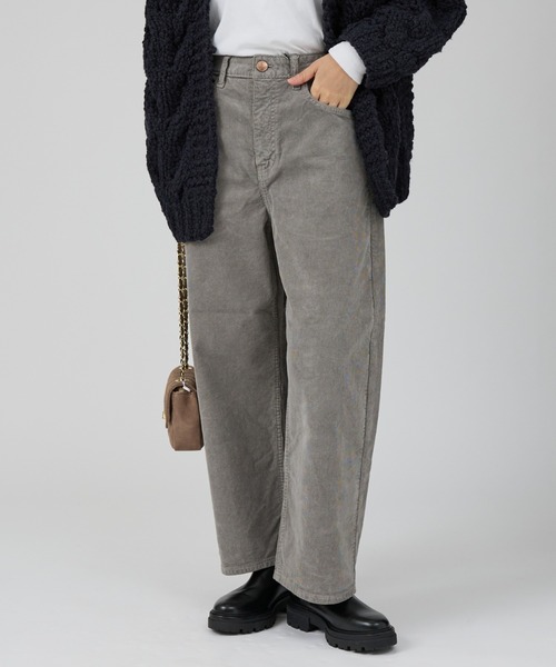RED CARD TOKYO（レッドカード）の「【RED CARD/レッドカード】Oregon クロップド丈バルーンコーディロイパンツ（その他パンツ・レディース・グレー・23/24/25/22）」の3枚目の写真