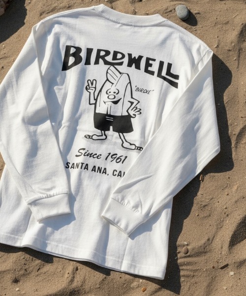 BIRDWELL(バードウェル)の「【BIRDWELL/バードウェル】61 LS T-SHIRT JAPAN LIMITED 日本別注 バックプリント ブランドロゴ ロンT(Tシャツ/カットソー・メンズ・ホワイト/ネイビー/ブラック・X-LARGE/MEDIUM/LARGE/SMALL)」の2枚目の写真