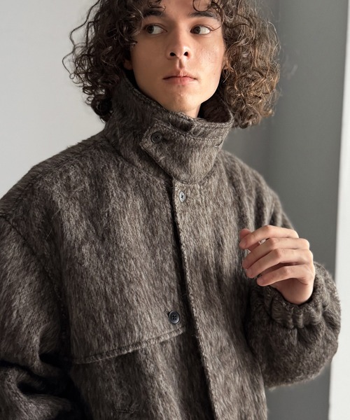 Classical Origin（クラシカルオリジン）の「シャギーファー素材2way襟デザインブルゾン／Shaggy Fur 2-Way Collar Design Blouson（ブルゾン・メンズ・ブラウン/グレー・SMALL/MEDIUM/LARGE）」の13枚目の写真