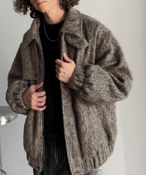 Classical Origin（クラシカルオリジン）の「シャギーファー素材2way襟デザインブルゾン／Shaggy Fur 2-Way Collar Design Blouson（ブルゾン・メンズ・ブラウン/グレー・SMALL/MEDIUM/LARGE）」の19枚目の写真