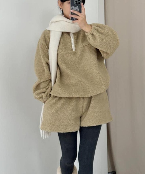 セール】ハーフジップボアセットアップ（セットアップ）｜semplice