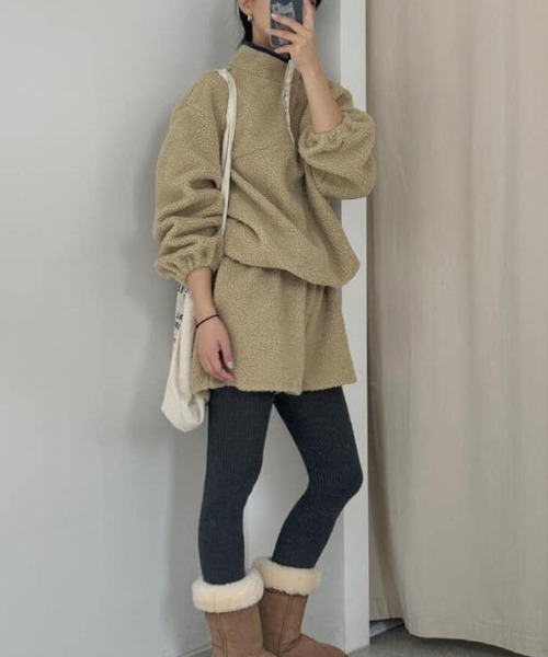 ハーフジップボアセットアップ（セットアップ）｜semplice