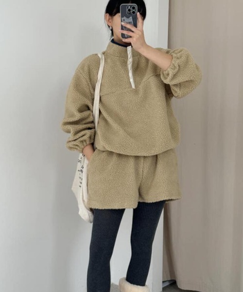 ハーフジップボアセットアップ（セットアップ）｜semplice