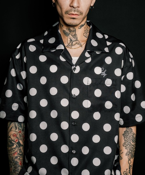 Subciety（サブサエティ）の「Dot shirt（シャツ/ブラウス・メンズ・ブラック/ピンク/グリーン・SMALL/MEDIUM/LARGE/X-LARGE）」の8枚目の写真