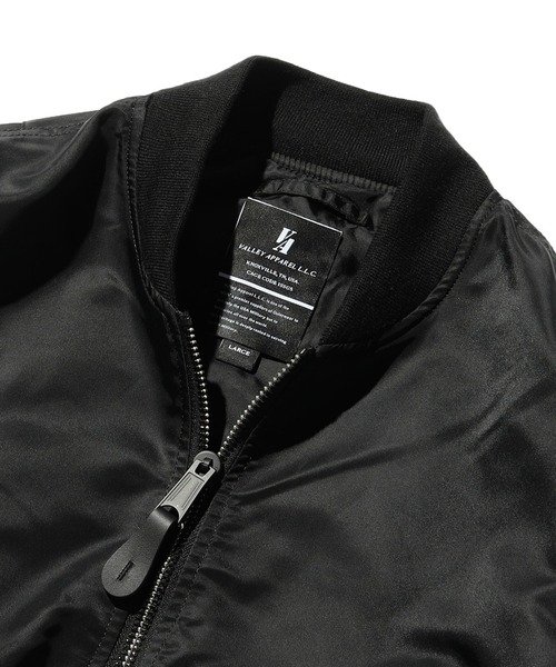 Valley Apparel(バレーアパレル)の「L-2B フライトナイロンジャケット/フライトジャケット(MA-1・メンズ・グレー系その他/ブラック・MEDIUM/LARGE/X-LARGE/SMALL)」の4枚目の写真
