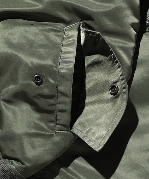Valley Apparel(バレーアパレル)の「L-2B フライトナイロンジャケット/フライトジャケット(MA-1・メンズ・グレー系その他/ブラック・MEDIUM/LARGE/X-LARGE/SMALL)」の11枚目の写真