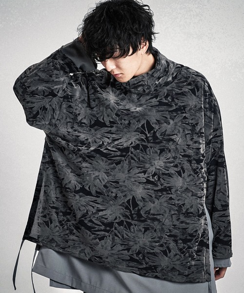 NO ID.（ノーアイディ）の「【NO ID.】Layered Turtleneck Big Pullover / レイヤード タートルネック ビッグ プルオーバー（ニット/セーター・メンズ・ブラック/グレー/ホワイト・ONE SIZE）」の3枚目の写真