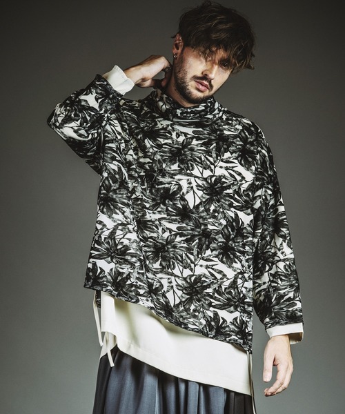 NO ID.（ノーアイディ）の「【NO ID.】Layered Turtleneck Big Pullover / レイヤード タートルネック ビッグ プルオーバー（ニット/セーター・メンズ・ブラック/グレー/ホワイト・ONE SIZE）」の5枚目の写真