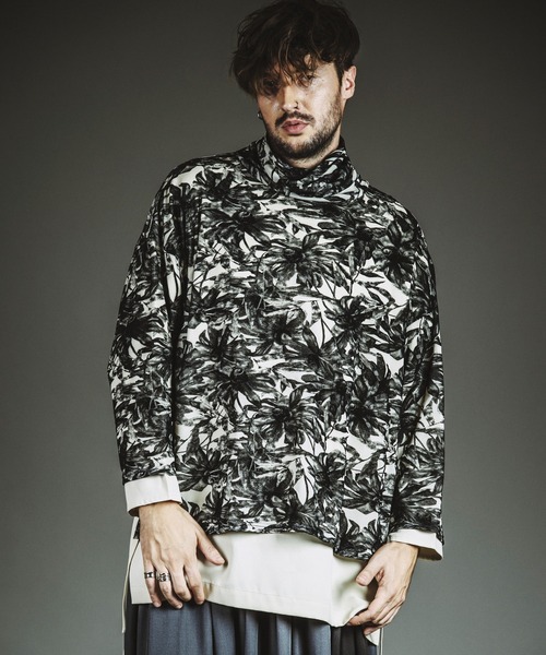 NO ID.（ノーアイディ）の「【NO ID.】Layered Turtleneck Big Pullover / レイヤード タートルネック ビッグ プルオーバー（ニット/セーター・メンズ・ブラック/グレー/ホワイト・ONE SIZE）」の7枚目の写真