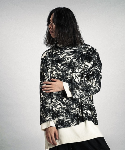 NO ID.（ノーアイディ）の「【NO ID.】Layered Turtleneck Big Pullover / レイヤード タートルネック ビッグ プルオーバー（ニット/セーター・メンズ・ブラック/グレー/ホワイト・ONE SIZE）」の22枚目の写真