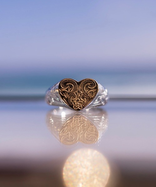 セール】round Heart ring/【ハワイアンジュエリー】【サージカル
