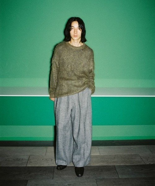 検*士様 WOOL LINEN OXFORD BAGS WOOL LINEN OXFORD BAGS（スラックス）｜LIDNM（リドム）の