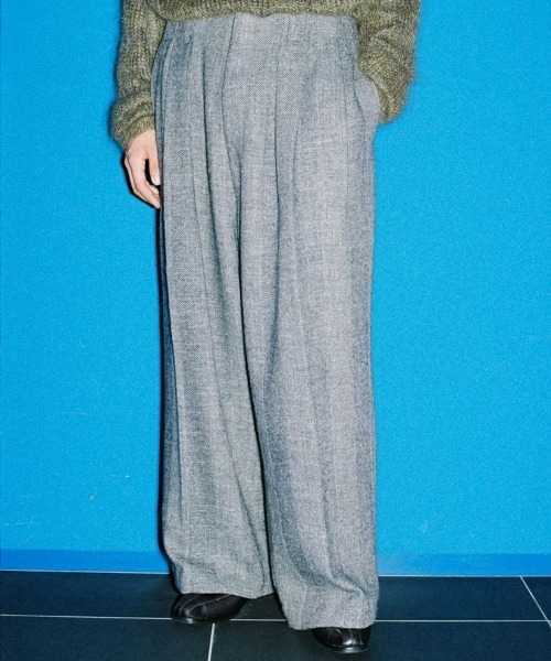 セール】WOOL LINEN OXFORD BAGS（スラックス）｜LIDNM（リドム）の