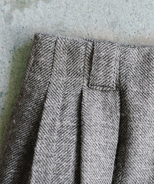 WOOL LINEN OXFORD BAGS（スラックス）｜LIDNM（リドム）の