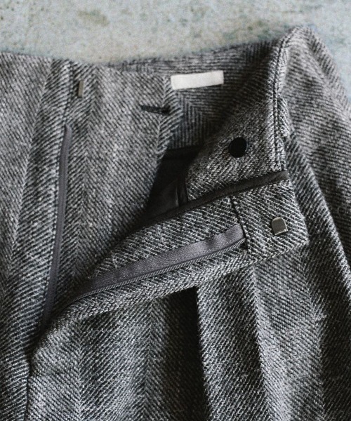 パンツ lidnm WOOL LINEN OXFORD BAGS セール】WOOL LINEN OXFORD BAGS（スラックス）｜LIDNM（リドム）の