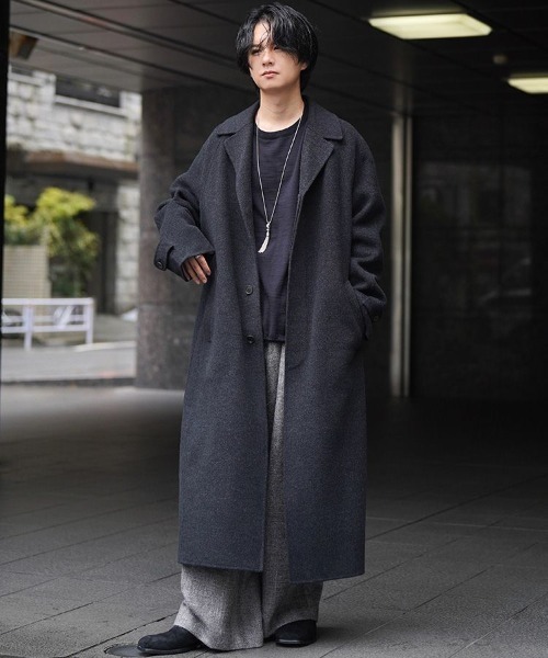 LIDNM（リドム）の「WOOL LINEN OXFORD BAGS（スラックス・メンズ・ヘザーグレー・SMALL/MEDIUM/LARGE）」の17枚目の写真