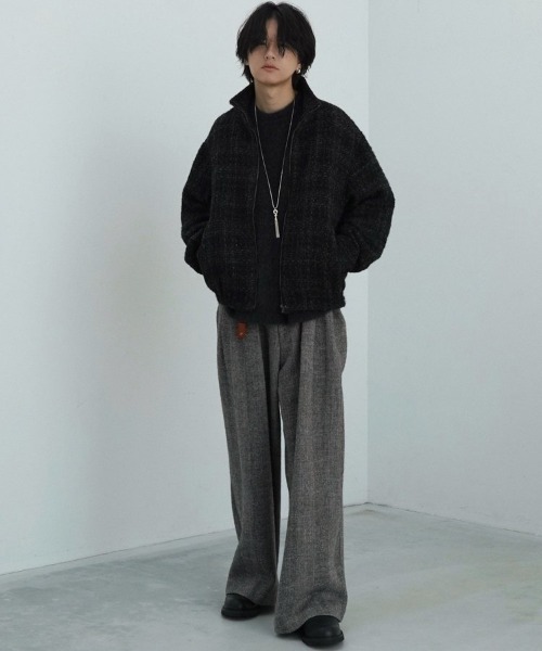 LIDNM（リドム）の「WOOL LINEN OXFORD BAGS（スラックス・メンズ・ヘザーグレー・SMALL/MEDIUM/LARGE）」の20枚目の写真