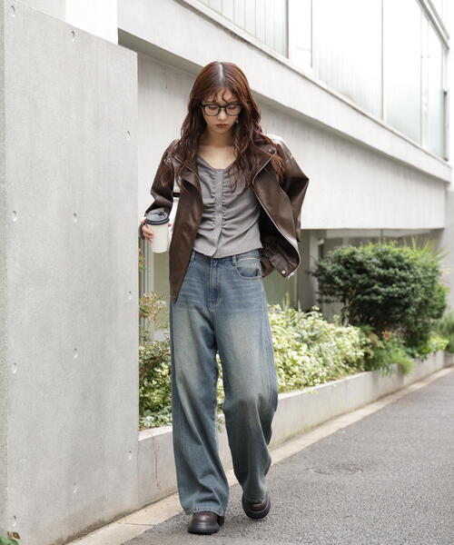 FREE'S MART（フリーズマート）の「◆フロントギャザーデコルテカットソー（Tシャツ/カットソー・レディース・グレー/ブラウン/ホワイト・FREE）」の13枚目の写真