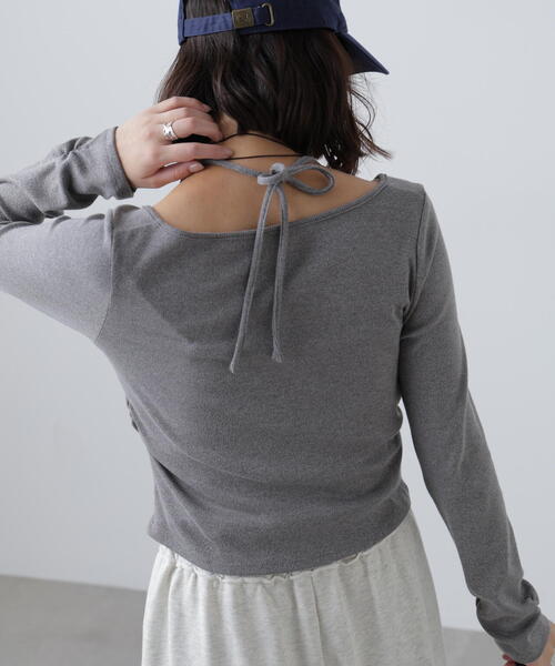 FREE'S MART（フリーズマート）の「◆フロントギャザーデコルテカットソー（Tシャツ/カットソー・レディース・グレー/ブラウン/ホワイト・FREE）」の18枚目の写真