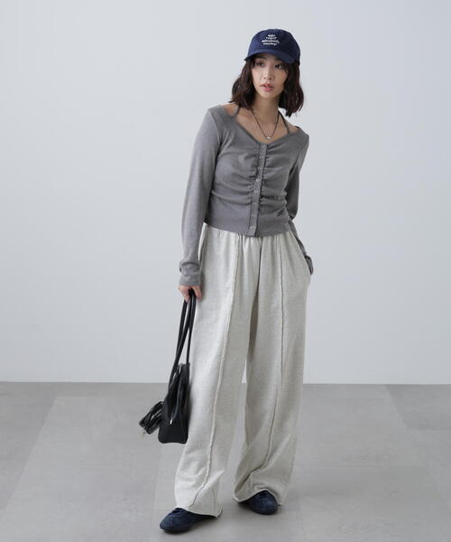 FREE'S MART（フリーズマート）の「◆フロントギャザーデコルテカットソー（Tシャツ/カットソー・レディース・グレー/ブラウン/ホワイト・FREE）」の22枚目の写真