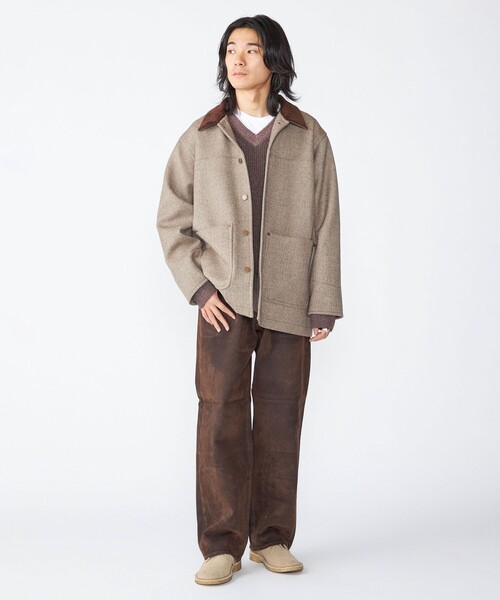 SHIPS（シップス）の「SHIPS: ウール ボンディング カバーオール（カバーオール・メンズ・ブラウン/ネイビー/グレー・MEDIUM/LARGE）」の11枚目の写真