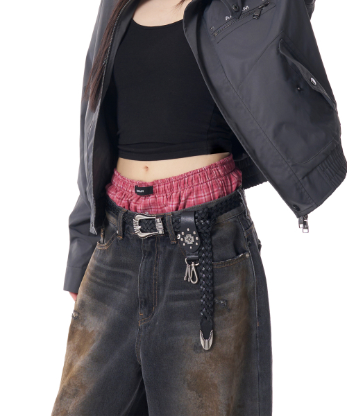 AAKAM（アーカム）の「25mm Braided Western Buckle Belt (Black)（ベルト・レディース・その他・FREE）」の8枚目の写真