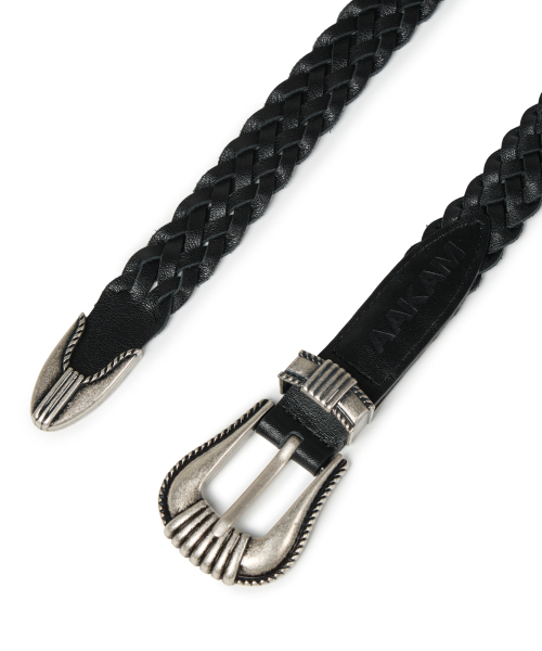 AAKAM（アーカム）の「25mm Braided Western Buckle Belt (Black)（ベルト・レディース・その他・FREE）」の4枚目の写真