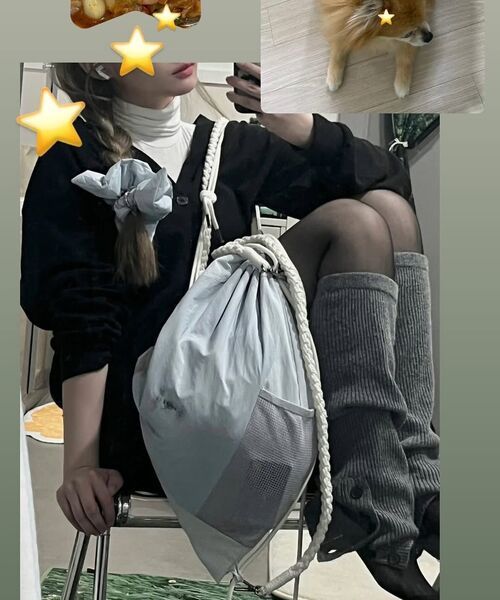 FLAREUP(フレアアップ)の「Wave Handmade Gym Sack - Gray (FL-724)(バックパック/リュック・レディース・グレー・FREE)」の17枚目の写真