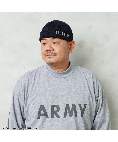 WAIPER.inc（ワイパーインク）の「WP1138 WAIPER.INC US NAVY ワッチキャップ　短め（ニットキャップ/ビーニー・メンズ・ネイビー/ブラック・FREE）」の10枚目の写真
