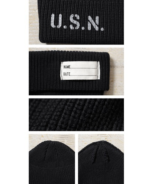 WAIPER.inc（ワイパーインク）の「WP1138 WAIPER.INC US NAVY ワッチキャップ　短め（ニットキャップ/ビーニー・メンズ・ネイビー/ブラック・FREE）」の14枚目の写真