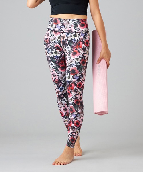 チャコット♕花柄レギンス ウォーターカラーフラワーレギンス