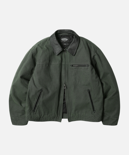 FRIZMWORKS(フリズムワークス)の「HEAVY CANVAS DESTROYED WORK JACKET _ OLIVE(デニムジャケット・メンズ・その他・LARGE/X-LARGE/SMALL/MEDIUM)」の1枚目の写真