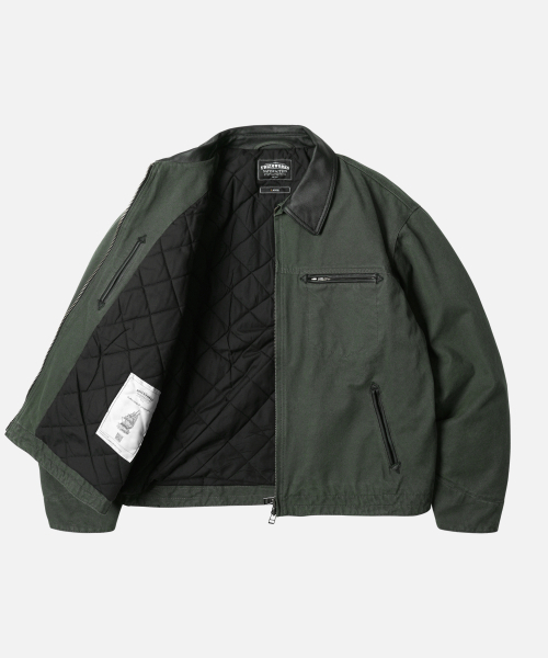 FRIZMWORKS(フリズムワークス)の「HEAVY CANVAS DESTROYED WORK JACKET _ OLIVE(デニムジャケット・メンズ・その他・LARGE/X-LARGE/SMALL/MEDIUM)」の2枚目の写真