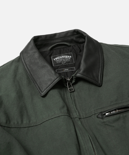 FRIZMWORKS(フリズムワークス)の「HEAVY CANVAS DESTROYED WORK JACKET _ OLIVE(デニムジャケット・メンズ・その他・LARGE/X-LARGE/SMALL/MEDIUM)」の4枚目の写真