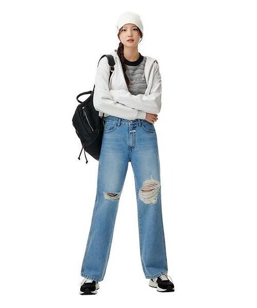 MUSINSA STANDARD WOMAN（ムシンサスタンダードウーマン）の「女性用クロップドフード付きスウェットジップアップ[オートミール]（パーカー・レディース・その他・SMALL/MEDIUM/LARGE/X-SMALL）」の13枚目の写真