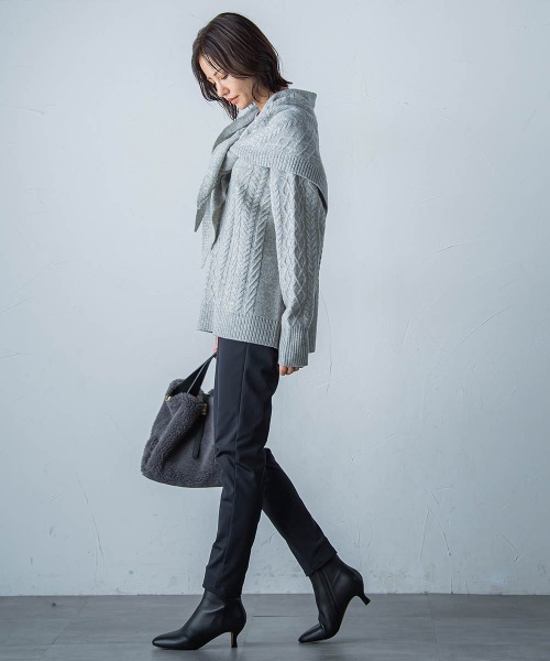 LAUTREAMONT（ロートレアモン）の「【WEB限定】裏起毛発熱レギンスパンツ≪ストレッチ/洗える≫（その他パンツ・レディース・カーキ/ブラック/オフホワイト・7号/9号/11号）」の8枚目の写真