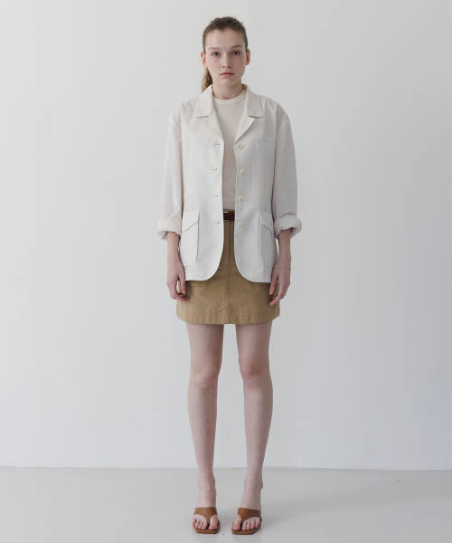 TTUDEMENT(トュードメント)の「FOUR BUTTON SINGLE JACKET IVORY(テーラードジャケット・レディース・その他・FREE)」の4枚目の写真