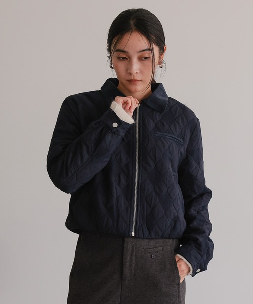 TENTO（テント）の「ショート丈 キルティング ブルゾン（ブルゾン・レディース・アイボリー/ネイビー・36/38）」の17枚目の写真