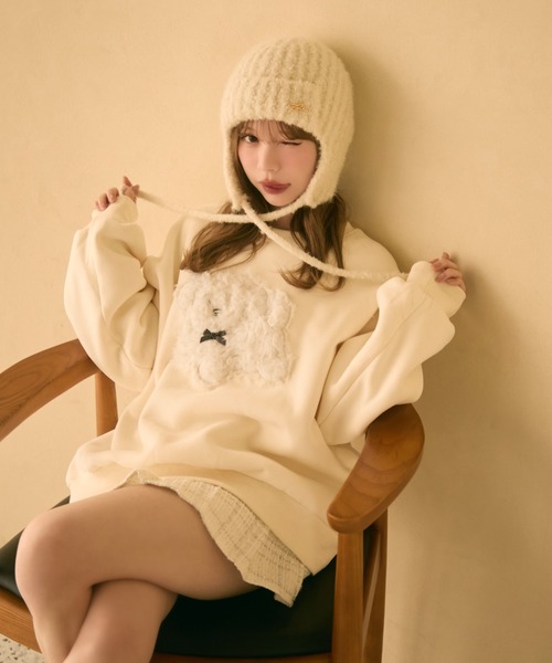 もこもこドッグ刺繍スウェットプルオーバー（スウェット）｜TITTY&CO
