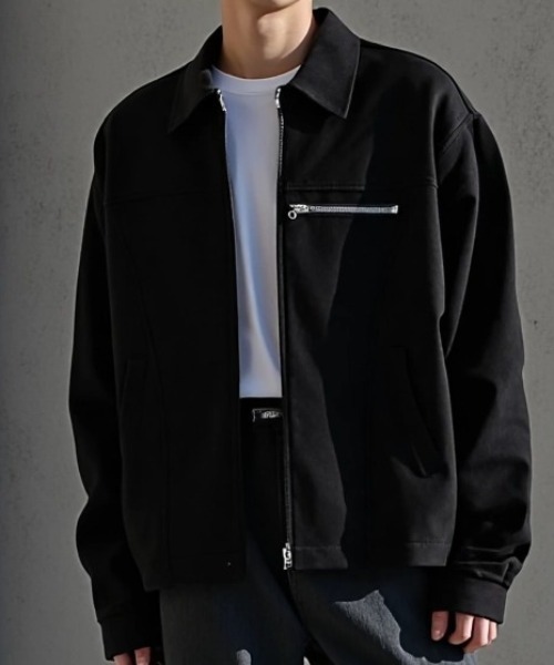 A'GEM/9 × .kom 『BENUSTA/べネスタ』Faux Suede Zip-Up Jacket