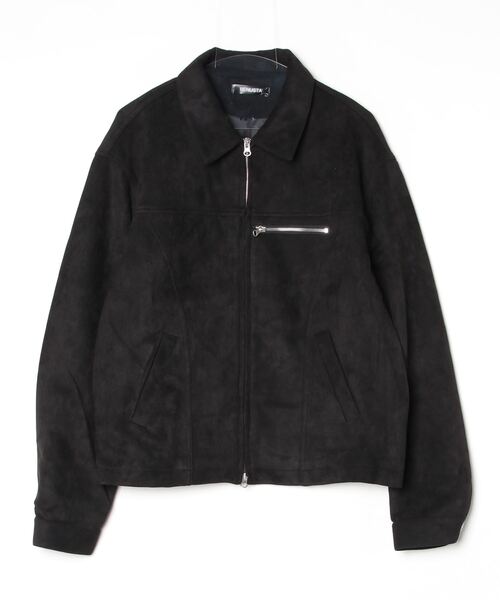 A'GEM/9 × .kom 『BENUSTA/べネスタ』Faux Suede Zip-Up Jacket