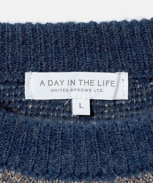 A DAY IN THE LIFE UNITED ARROWS(アデイインザライフユナイテッドアローズ)の「ミドルゲージ モヘヤライク ジャガード ニット<A DAY IN THE LIFE>(ニット/セーター・メンズ・ロイヤルブルー/ダークグレー/ワイン・M/L)」の21枚目の写真