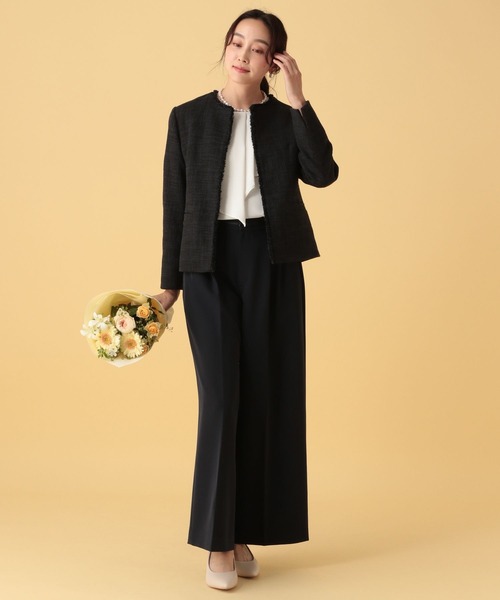 Elura（エルーラ）の「≪入卒/セレモニー/通勤≫フリルブラウス/602135（シャツ/ブラウス・レディース・ホワイト/ネイビー/ホワイト系その他/ブラック・LARGE/MEDIUM）」の10枚目の写真