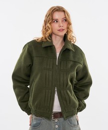 ⭐️即決価格⭐️wish for ever ブラウン ジッパー付きジャケット WISH FOR EVER｜ウィッシュフォーエバーのブルゾン（ジップアップ