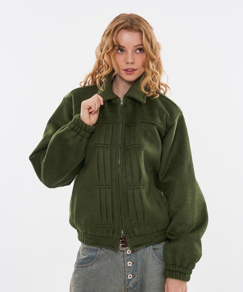 セール】【 3color / 3size 】SHAGGY WOOL BLEND SWITCH SHORT BLOUSON