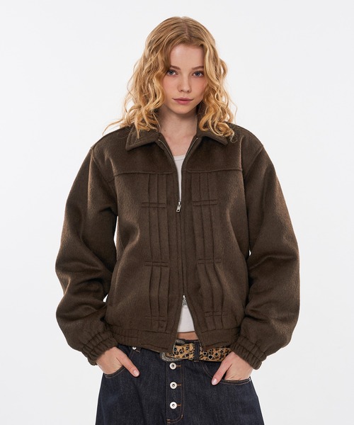 3color / 3size 】SHAGGY WOOL BLEND SWITCH SHORT BLOUSON（ブルゾン